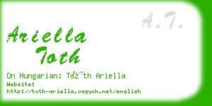 ariella toth business card